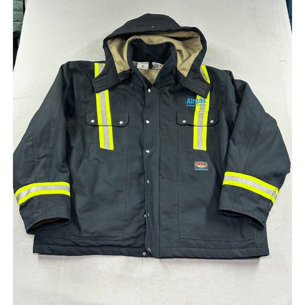 Rasco FR blhc2426-s Reflective Blue Duck Heavy Coat Hooded